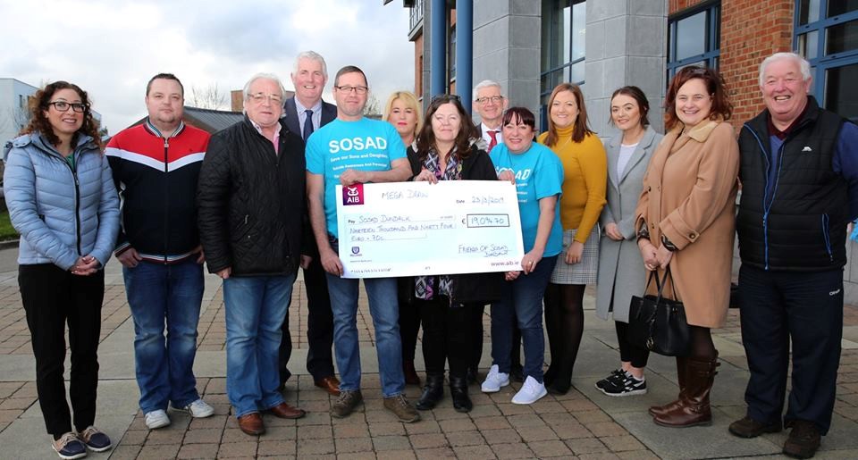 Pictured Louth County Council who recently fundraised on behalf of SOSAD