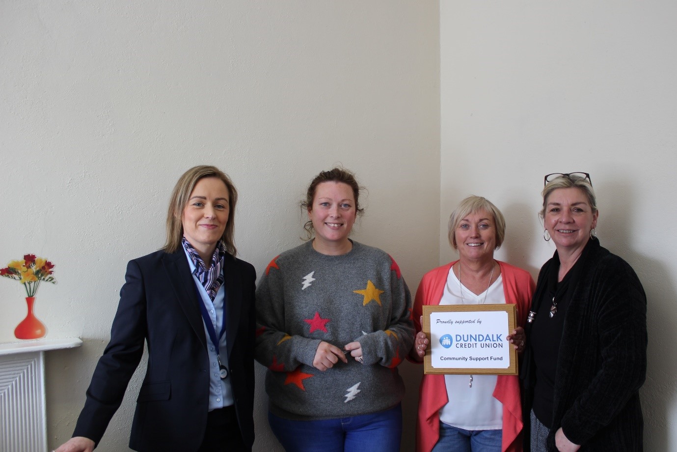 Annette McCann, Dundalk Credit Union, Vivienne McGrath, Pamela O’Hare and Yvonne Carr, Dundalk Simon Community