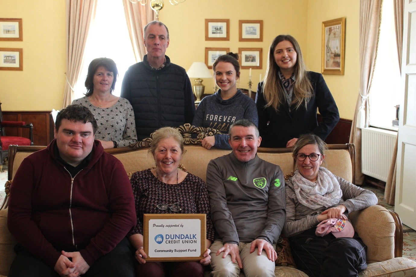 Pictured – Back row L 2 R Mary, Jimmy, Katie Bailey, Megan Hughes, Front row Niall, Rose Bailey, Conor & Finola