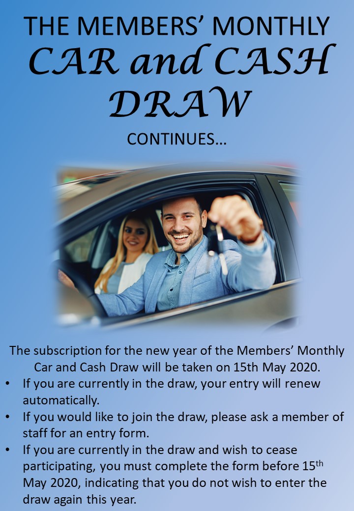 Car Draw Renewal May 2020